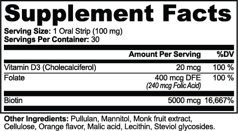 Hair, Skin and Nails Strips